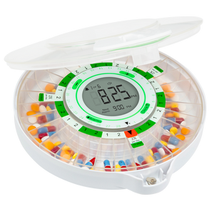 Automatic Pill Dispenser with Frosted Lid and Large Display